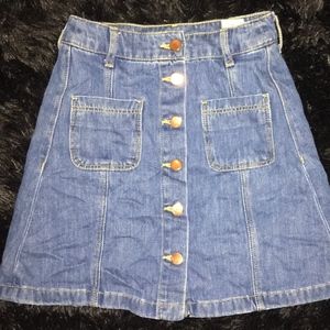 denim skater skirt